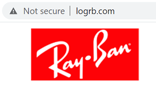 Popular brand's url does not show it is locked. This is an example of a cyberscam.