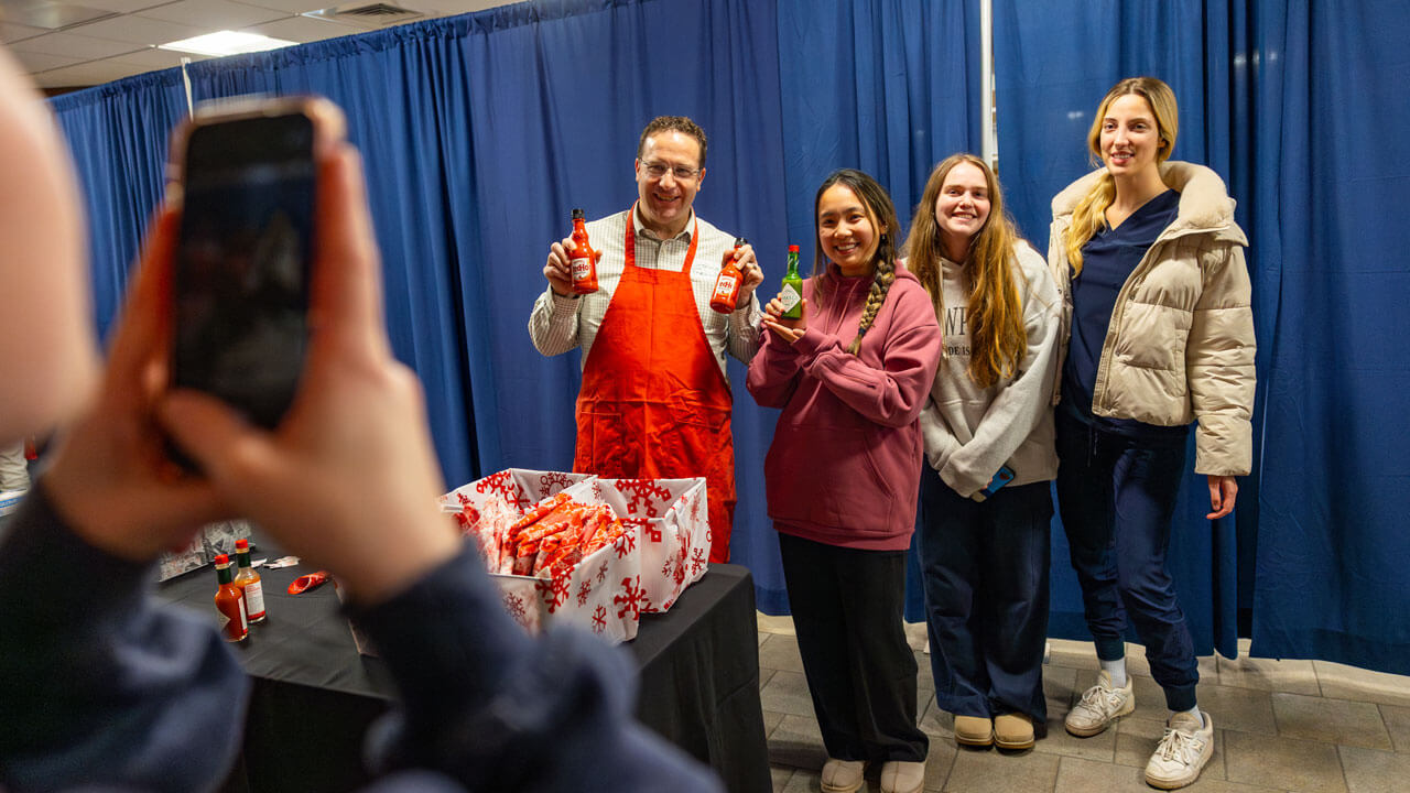 Students pose for a picture