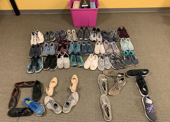 Photo of shoes from the PT shoe drive