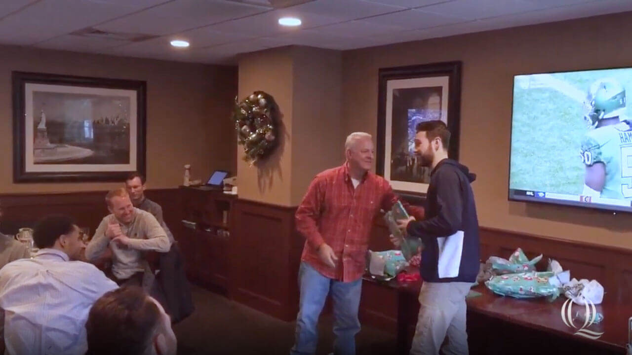 Video of Greg Tarca receiving his basketball scholarship