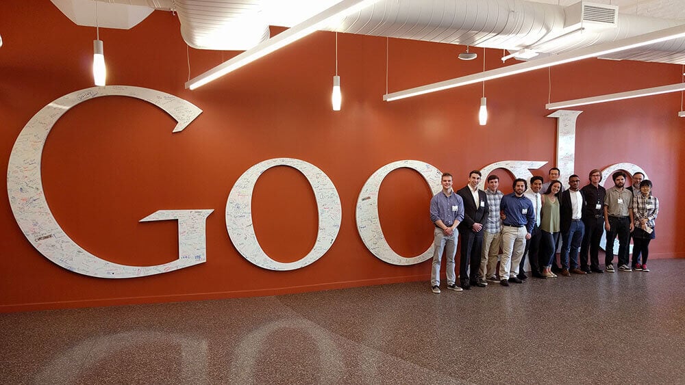 Engineering students take a tour of Google's NYC offices