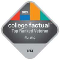 Logo for the College Factual Award for Top Ranked Veteran Nursing program