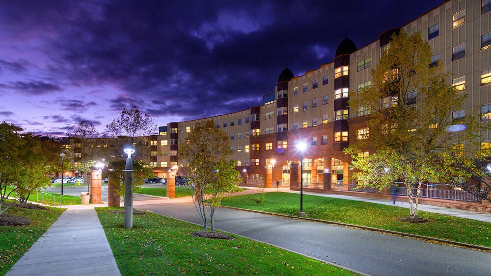 York Hill Campus area at night