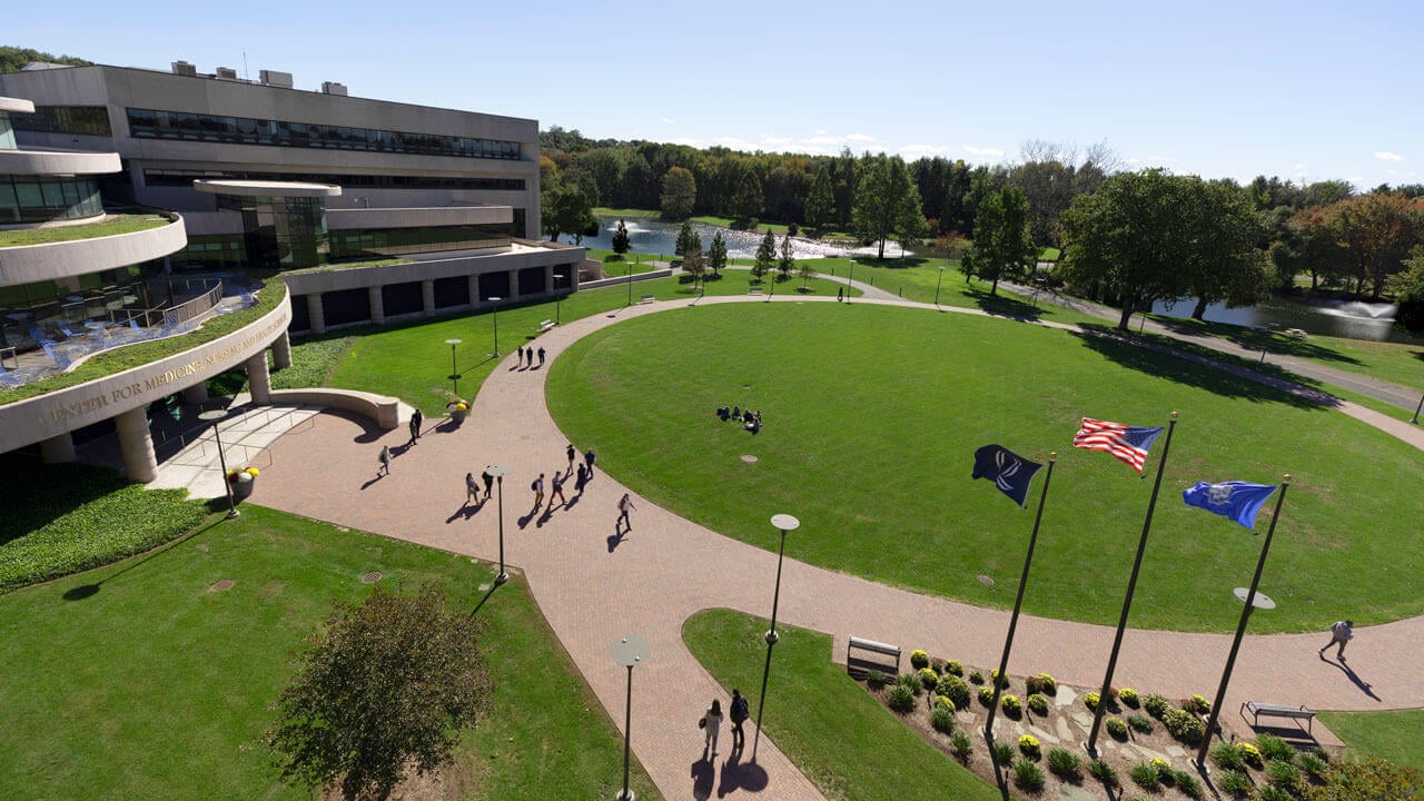 Aerial view of Quinnipiac North Haven Campus